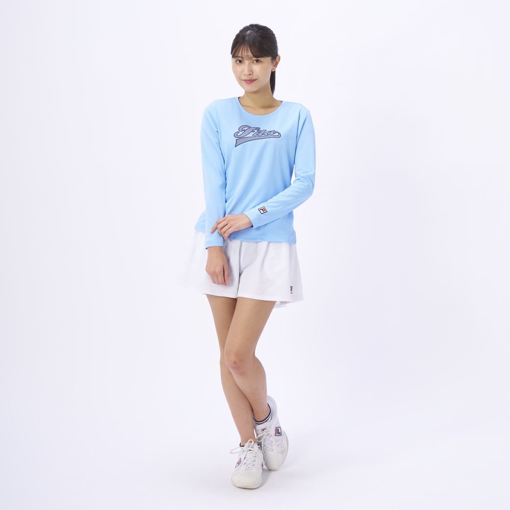 フィラ FILA テニスウェア レディース   アップリケロングスリーブTシャツ KPI限定コラボモデル VL2891 2024SS 『即日出荷』｜sportsjapan｜09