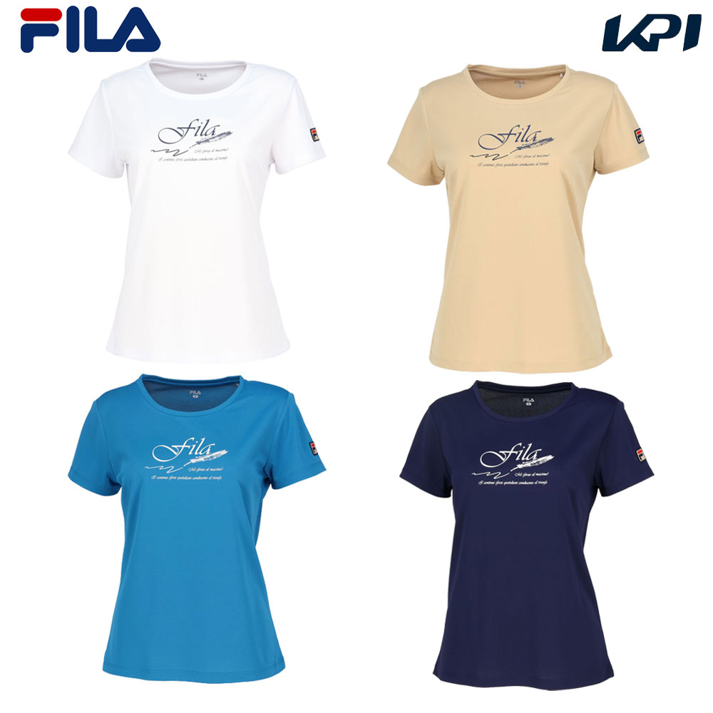 フィラ FILA テニスウェア レディース   グラフィックTシャツ VL2925 2024FW