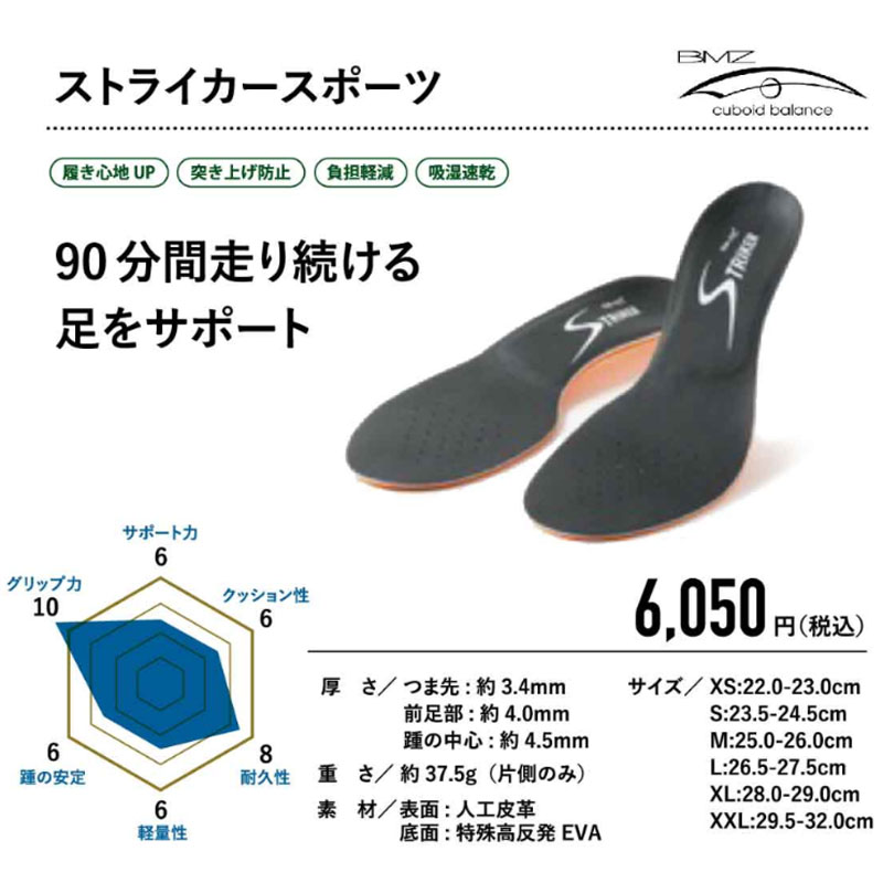 BMZ インソール サッカー ラグビー ストライカー スポーツ