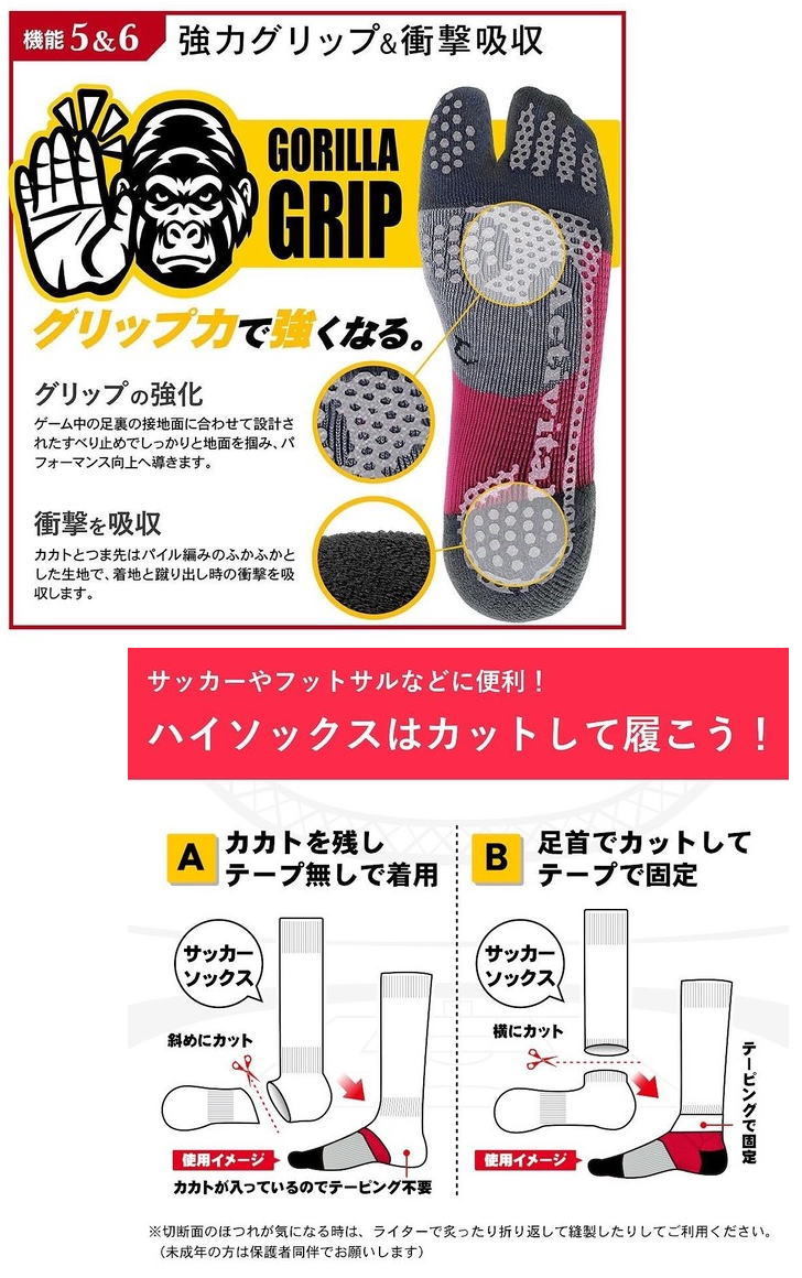 【新品・未使用】 Activital アクティバイタル 5足セット Activital（アクティバイタル） 5本指 サッカーソックス フットサル