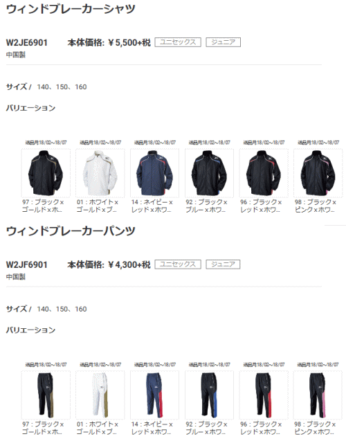 MIZUNO ミズノ ウィンドブレーカー 上下 ジュニア トレーニング