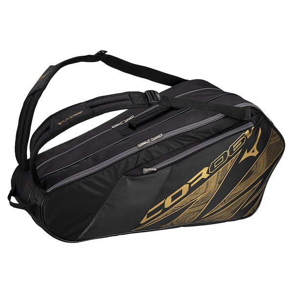 Mizuno バドミントンラケット ラケットケース付き 美品 MIZUNO（ミズノ） ラケットバッグ 6本入れ 56L ラケットケース テニス