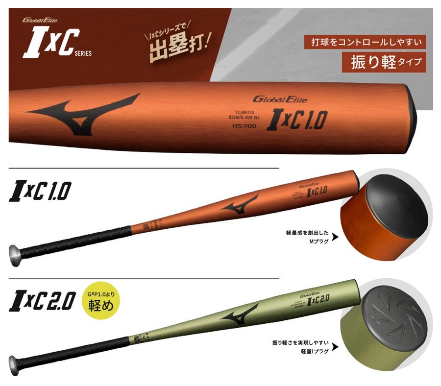 硬式用【グローバルエリート】I×C1.0(金属製／83cm／平均900g