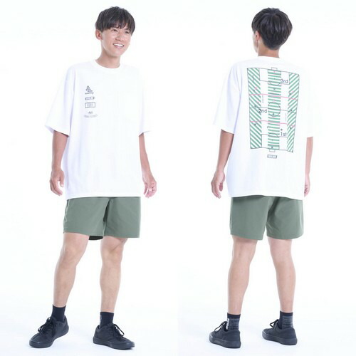 Lサイズ　スボルメ　プラシャツプラパン　ホワイトブラック SVOLME スボルメ プラシャツ Tシャツ 長袖 シンプルロゴロング