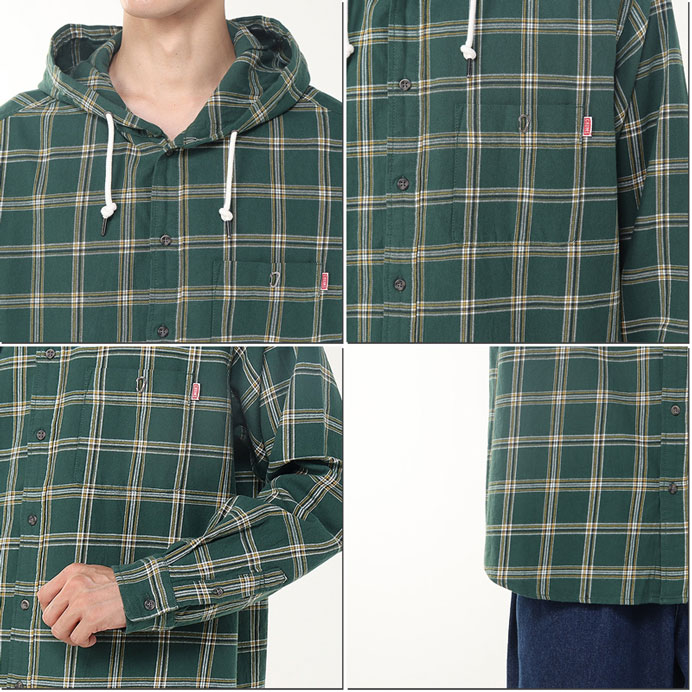 CHUMS（チャムス） SALE 35%OFF フーデッドネルシャツ CH02-1252 CHUMS