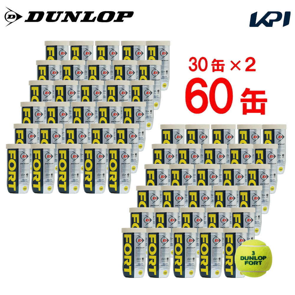 「365日出荷」DUNLOP ダンロップ FORT フォート [2個入]2箱セット 30缶×2=120球 テニスボール 『即日出荷』 | DUNLOP