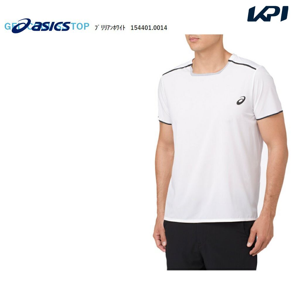 「ポスト投函便で送料無料」アシックス asics テニスウェア ユニセックス GEL-COOLショートスリーブトップ 154401-0014 「SSウェア」  夏用 冷感