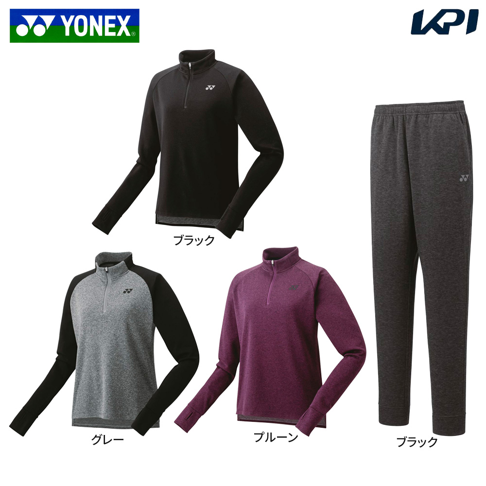 ヨネックス YONEX テニスウェア レディース   「上下セット」ロングスリーブＴシャツ 16668＋パンツ 68104 16668-68104-007 ブラック  2023FW