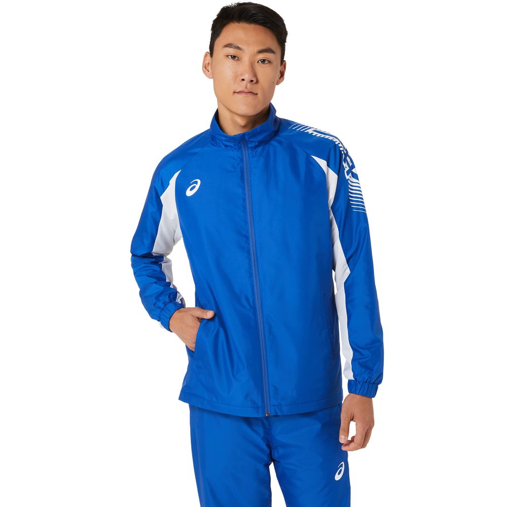 アシックス asics フィットネスウェア メンズ 裏トリコットウインドブレーカージャケット 2031D535 2022SSの画像