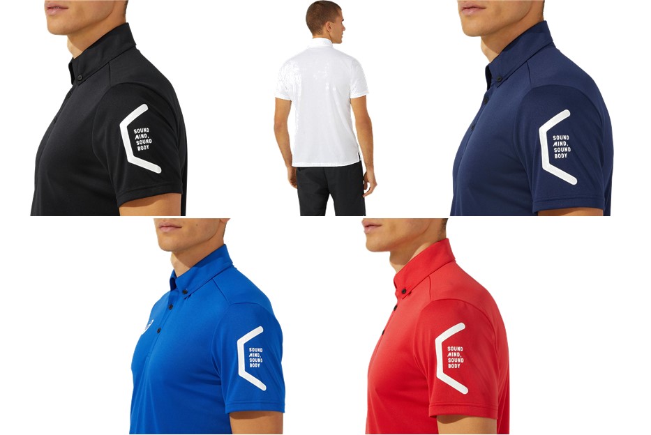アシックス asics フィットネスウェア メンズ TEAM HEXAGON POLO RECYCLE 2031D728 2023SS | 