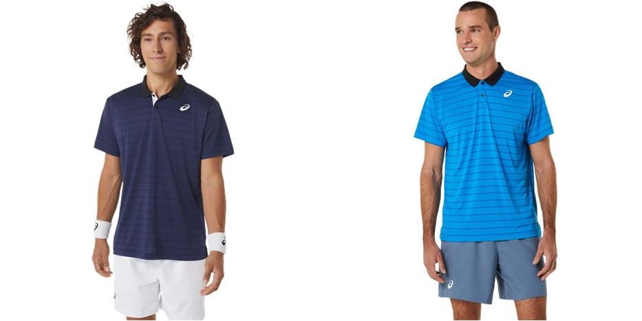 アシックス asics テニスウェア メンズ COURT STRIPE POLO-SHI 2041A258 2023SS