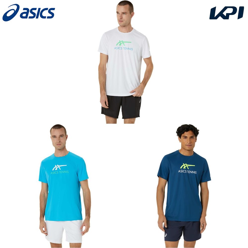アシックス asics テニスウェア メンズ   グラフィック半袖シャツ 2041A304 2024FW