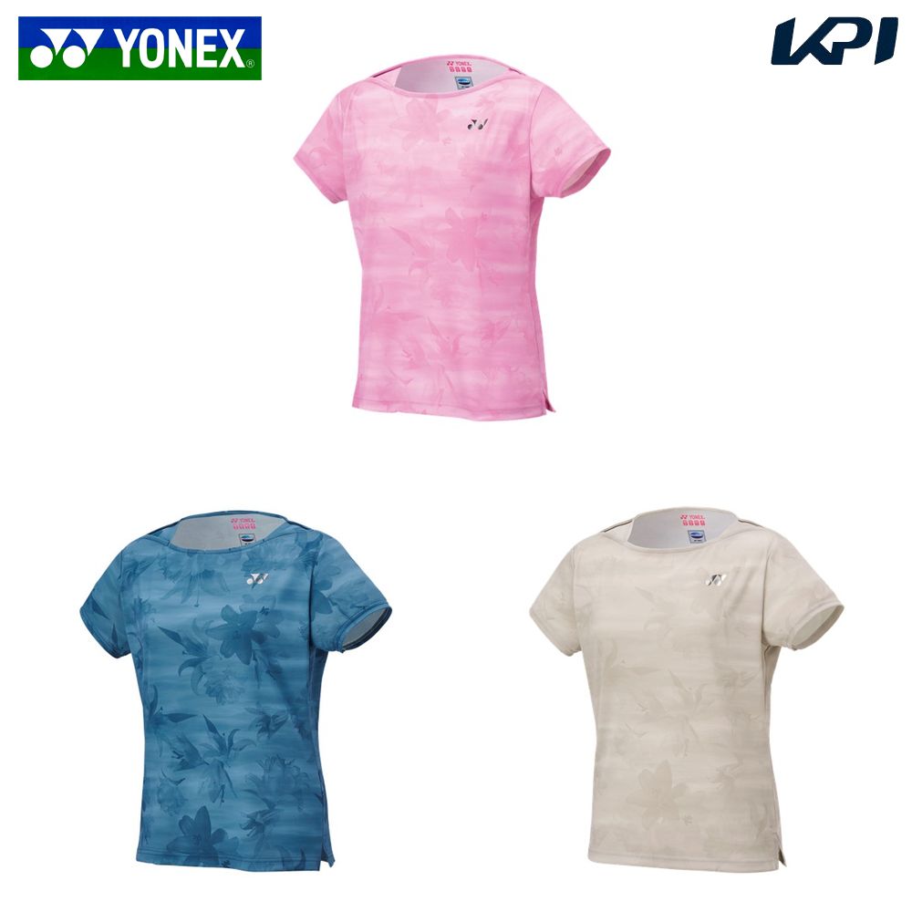 ヨネックス ウィメンズゲームシャツ スモークピンク　2025SS YONEX（ヨネックス） テニスウェア レディース FEEL SERIES ゲーム