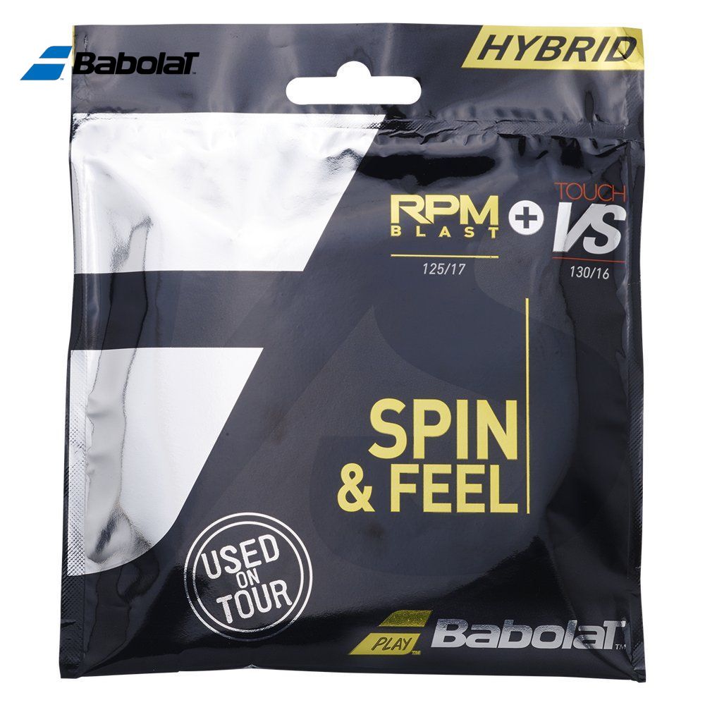 バボラ Babolat テニスガット・ストリング  RPM BLAST 125 + TOUCH VS 130 RPMブラスト＋タッチ ハイブリッド 単張 281037 | Babolat