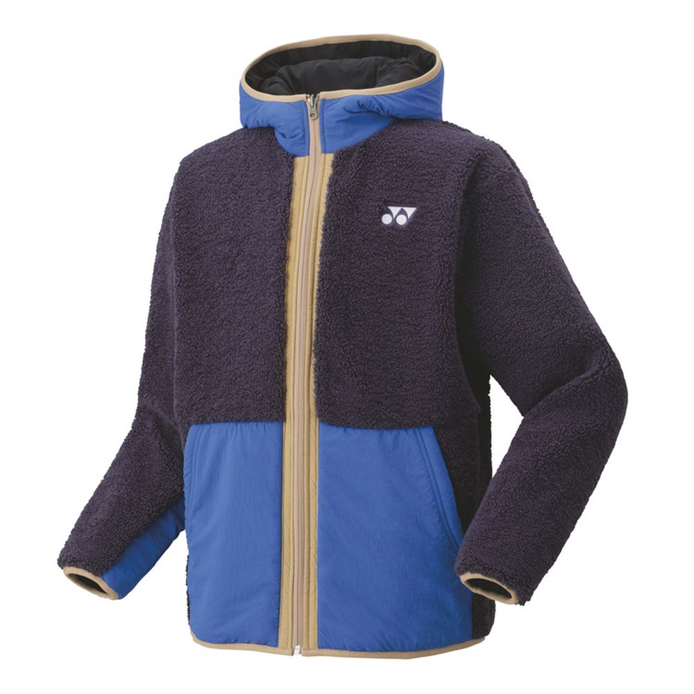2回着用の美品！YONEX リバーシブル防寒ジャケットユニM レディースLサイズ YONEX（ヨネックス） フーディジャケット メンズ レディース ユニ ボア