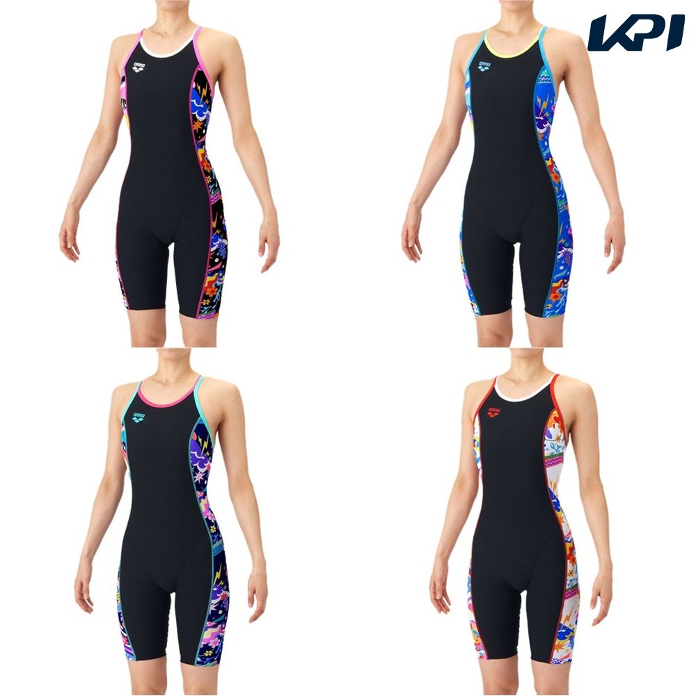 アリーナ ARENA 水泳水着 レディース TOUGHSUIT  トレーニングワンピーススパッツ オープンバック・ハーフレッグ  AS6SWM25L