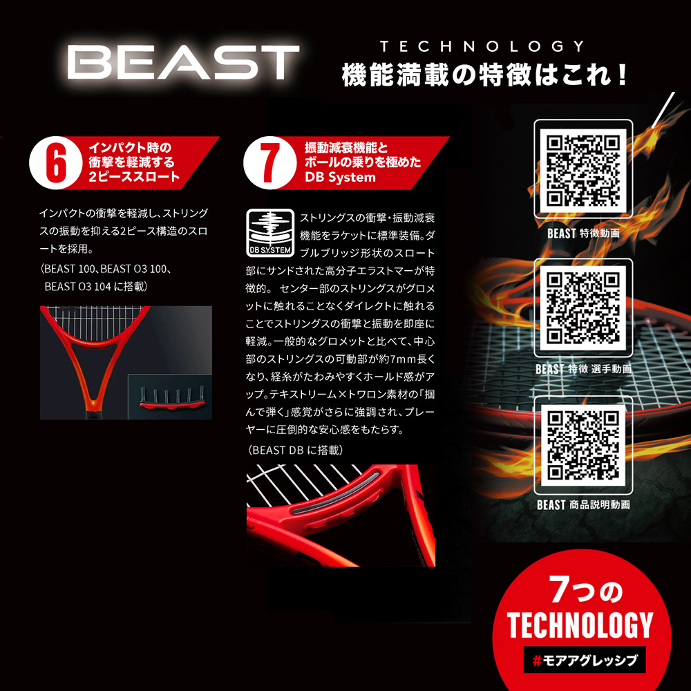 『即日出荷』プリンス Prince 硬式テニスラケット  BEAST DB 100 ビースト ディービー 100  280g  7TJ204 フレームのみ_9