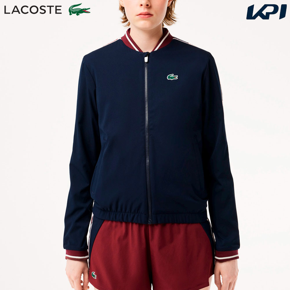 『即日出荷』ラコステ LACOSTE テニスウェア レディース スリーブテーピングジップジャケット BF1026-99-166 2023FW