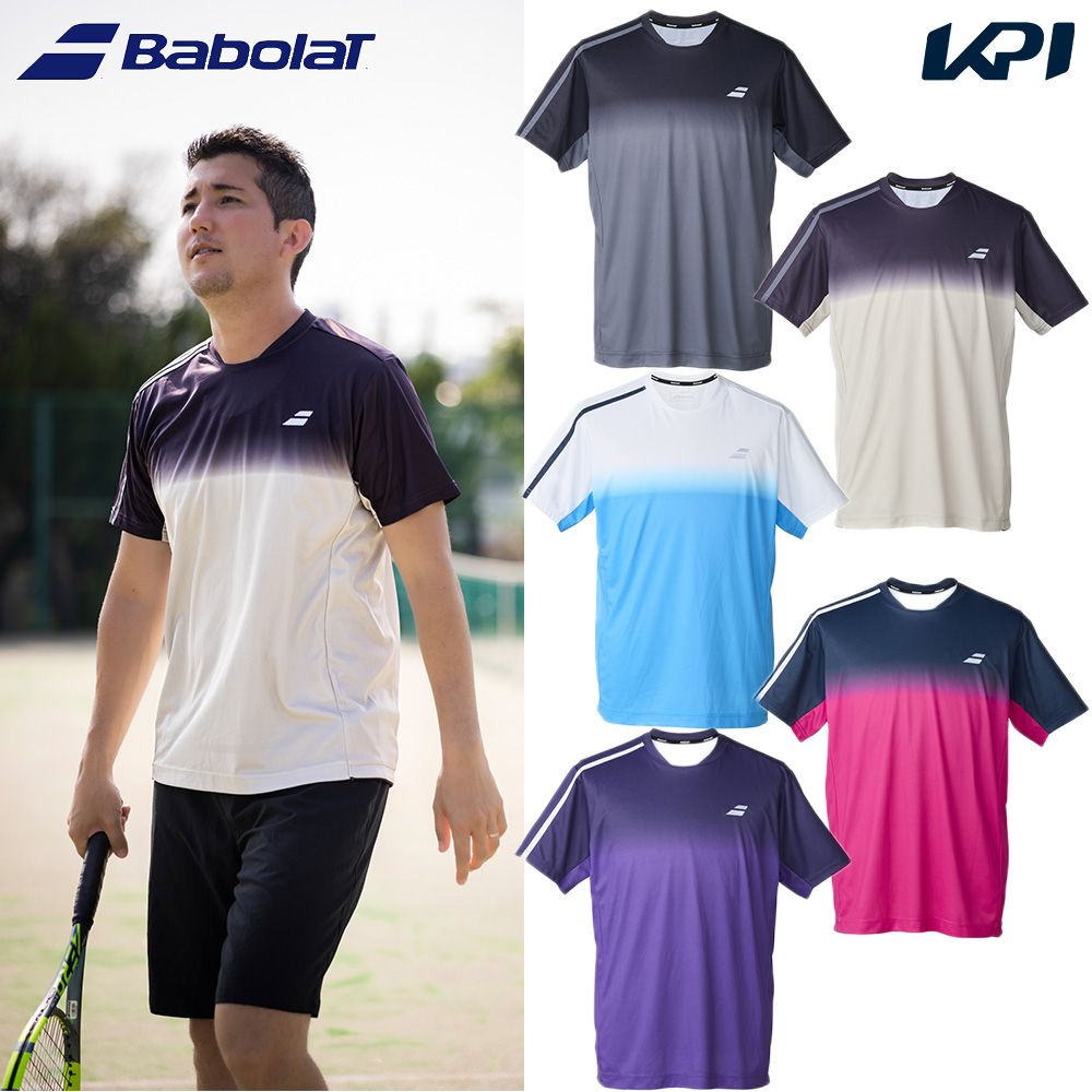 バボラ Babolat テニスウェア ユニセックス CLUB SHORT SLEEVE SHIRT  ショートスリーブシャツ ゲームシャツ BUG6310C 2026SS