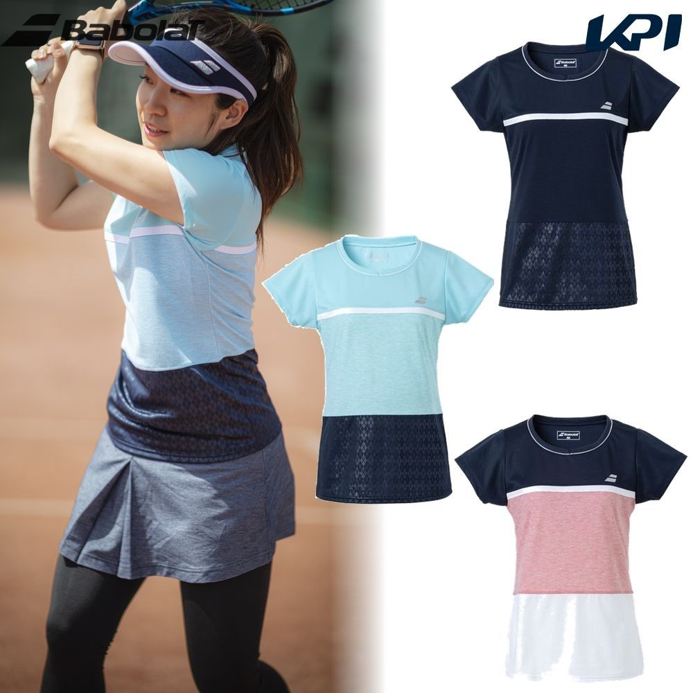 『即日出荷』バボラ Babolat テニスウェア レディース ピュア ショートスリーブシャツ PURE SHORT SLEEVE SHIRT BWG3375 2023FW