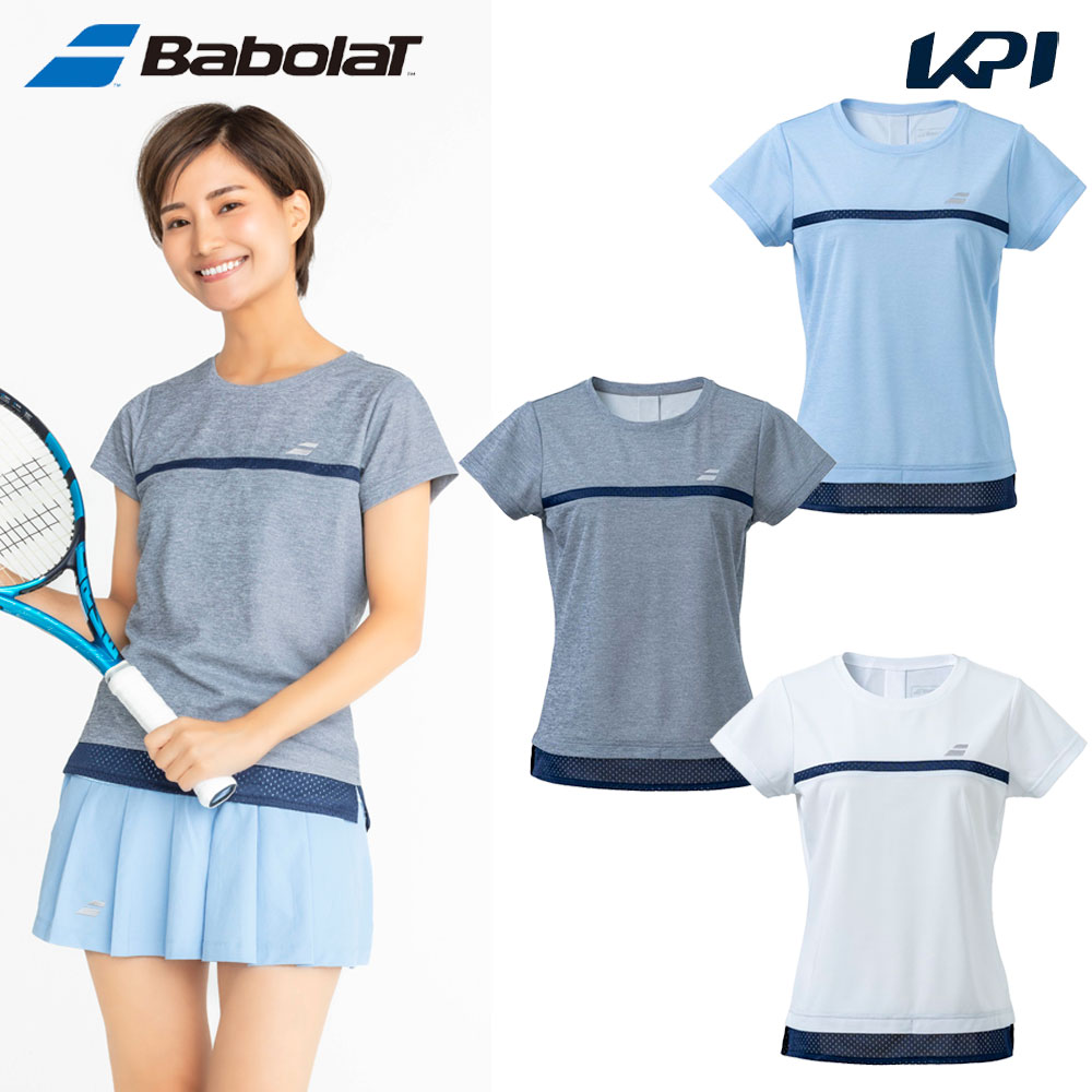 バボラ Babolat テニスウェア レディース   PURE SHORT SLEEVE SHIRT 半袖Tシャツ BWG4326 2024SS
