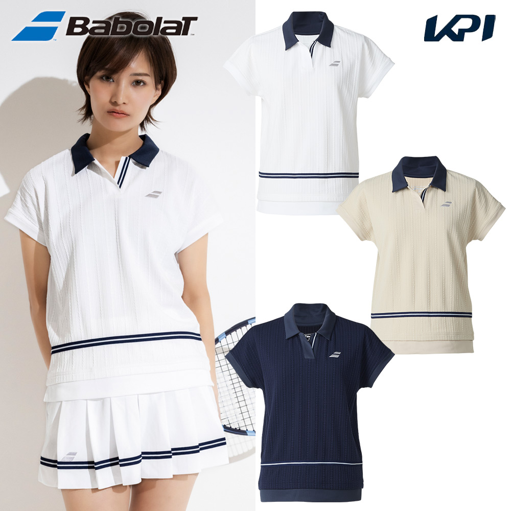 バボラ Babolat テニスウェア レディース   PURE SHORT SLEEVE SHIRT 半袖シャツ BWG5376 2025FW