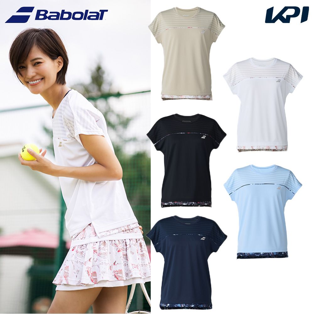 バボラ Babolat テニスウェア レディース CLUB SHORT SLEEVE SHIRT LOOSE FIT  ショートスリーブシャツ ルーズフィット ゲームシャツ BWG6331C 2026SS