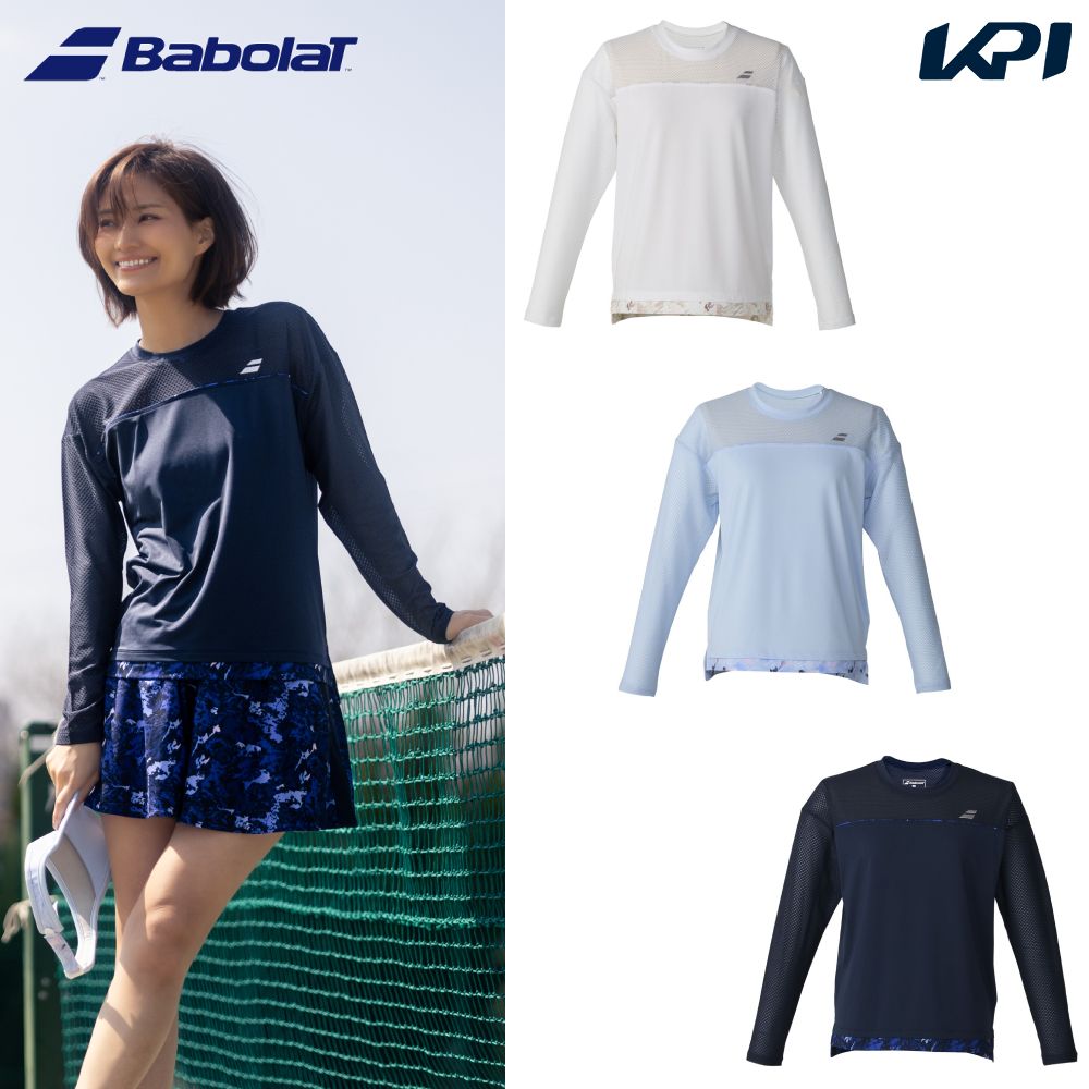 バボラ Babolat テニスウェア レディース   PLAY LONG SLEEVE SHIRT ロングスリーブシャツ BWP6573 2026FW 7月下旬発売予定※予約