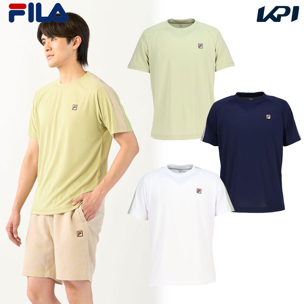 「上下セット」フィラ FILA テニスウェア メンズ ゲームシャツ×ハーフパンツ CZ6SGM011-CZ6SGM012 2026SS