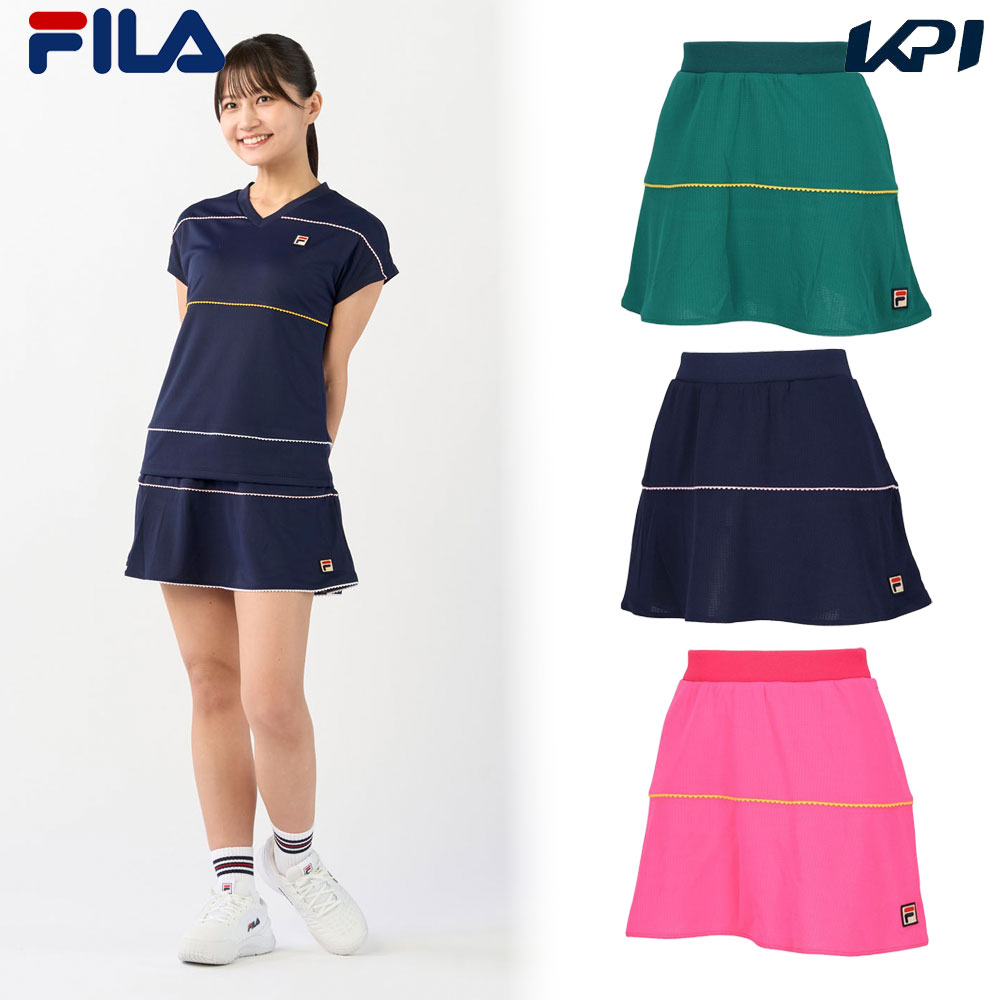 「上下セット」フィラ FILA テニスウェア レディース ゲームシャツ×スコート CZ6SGW016-CZ6SGW017 2026SS_9