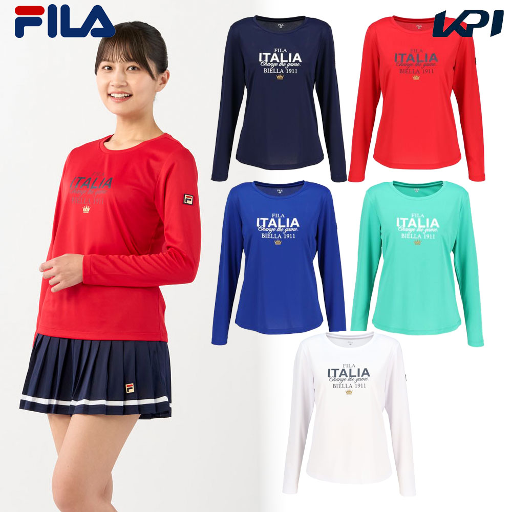 フィラ FILA テニスウェア レディース   ロングスリーブグラフィックTシャツ CZ6SGW043 2026SS