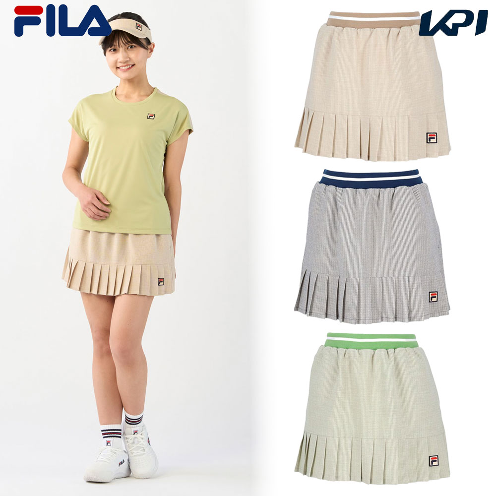 「上下セット」フィラ FILA テニスウェア レディース ゲームシャツ×スコート CZ6SGW045-CZ6SGW047 2026SS
