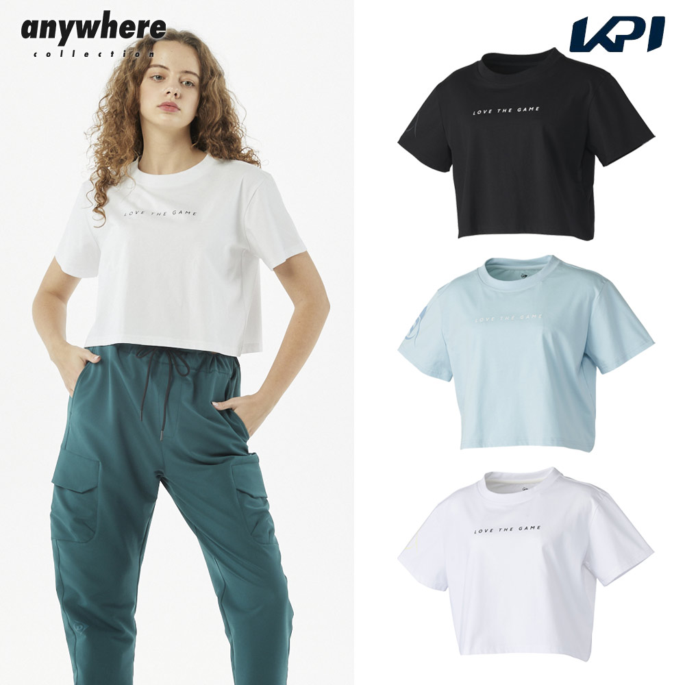 ダンロップ DUNLOP テニスウェア レディース anywhereコレクション  クロップド Tシャツ DASM-8523W 2025SS