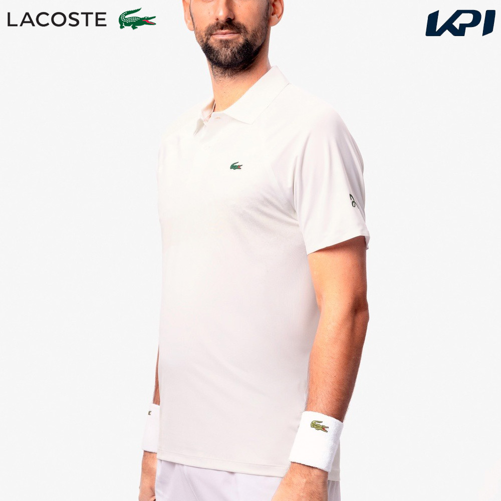 ラコステ LACOSTE テニスウェア メンズ   ジョコビッチ コートラインシームレス ポロシャツ DH8959-99-001 2025SS 『即日出荷』