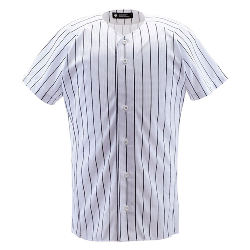 デサント 野球ウェア メンズ ユニフォームシャツ フルオープンシャツ ピンストライプ DB7000 ...