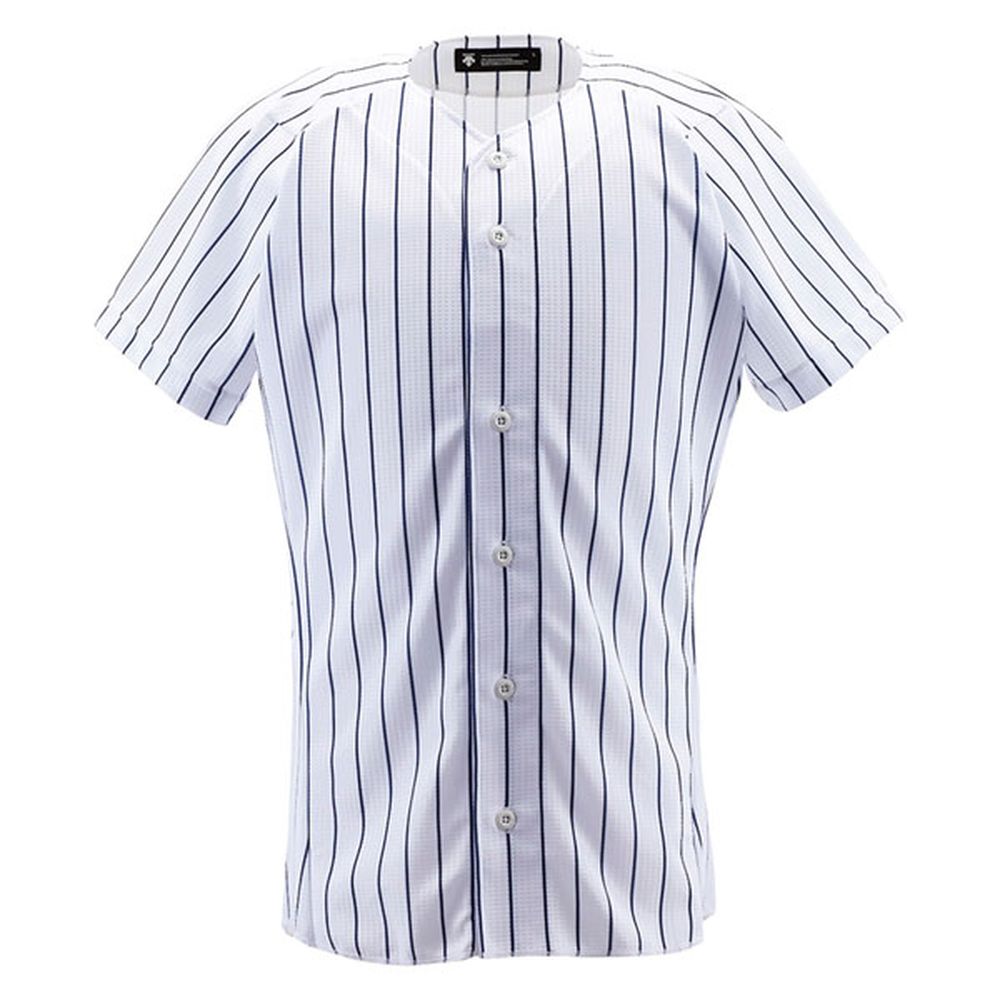 デサント 野球ウェア メンズ ユニフォームシャツ フルオープンシャツ ピンストライプ DB7000 ...