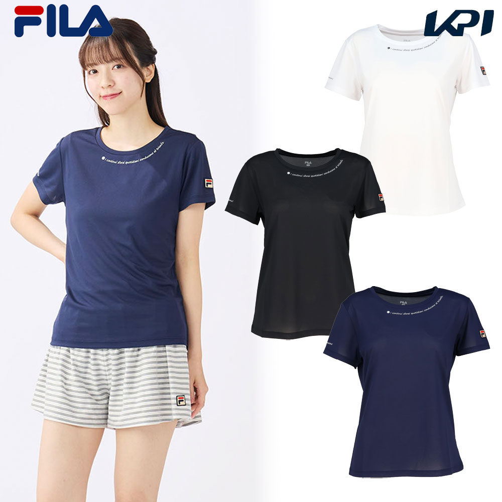 フィラ FILA テニスウェア レディース   グラフィックTシャツ EL0070 2025SS