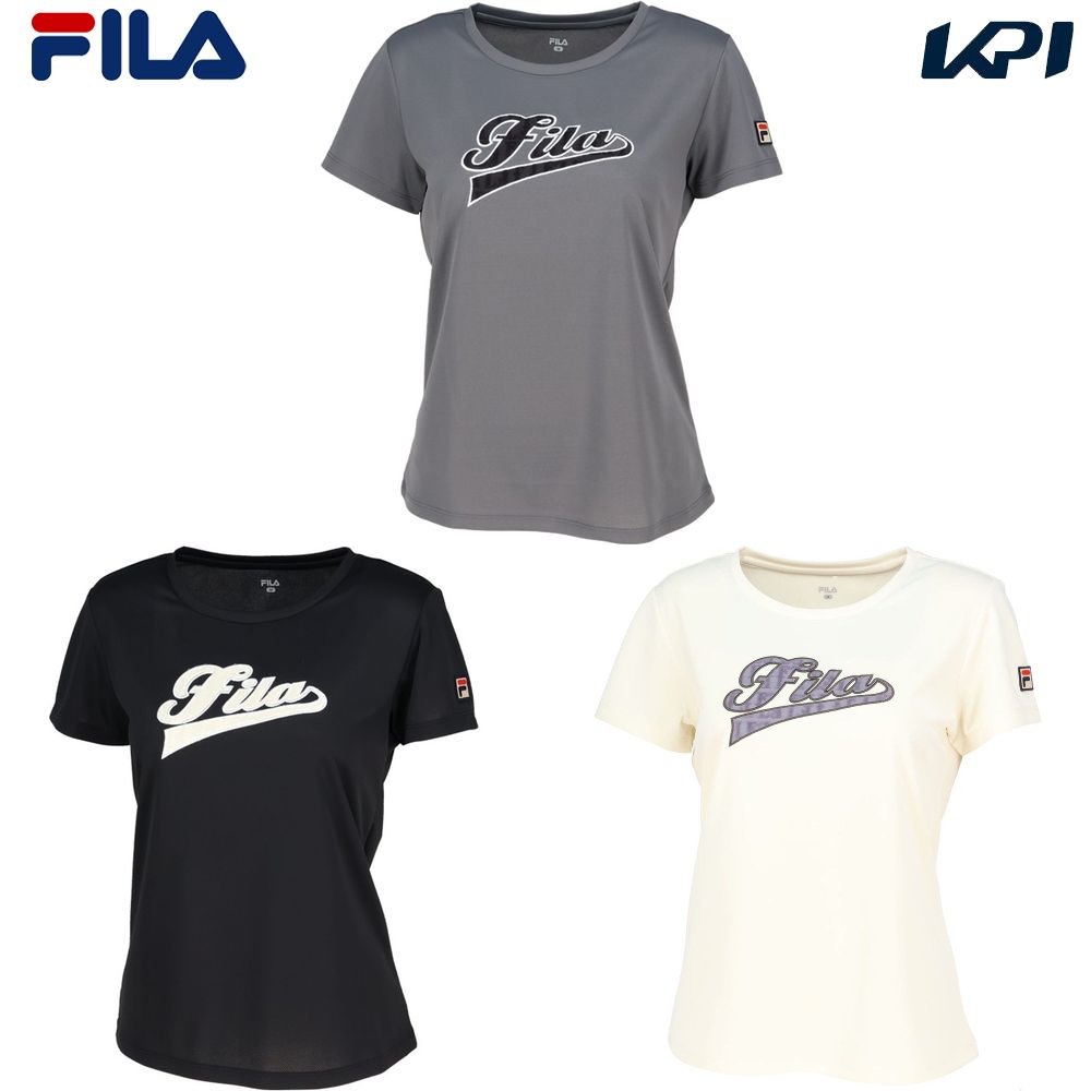 「最短当日出荷」フィラ FILA テニスウェア レディース   アップリケTシャツ EL0251 2025FW