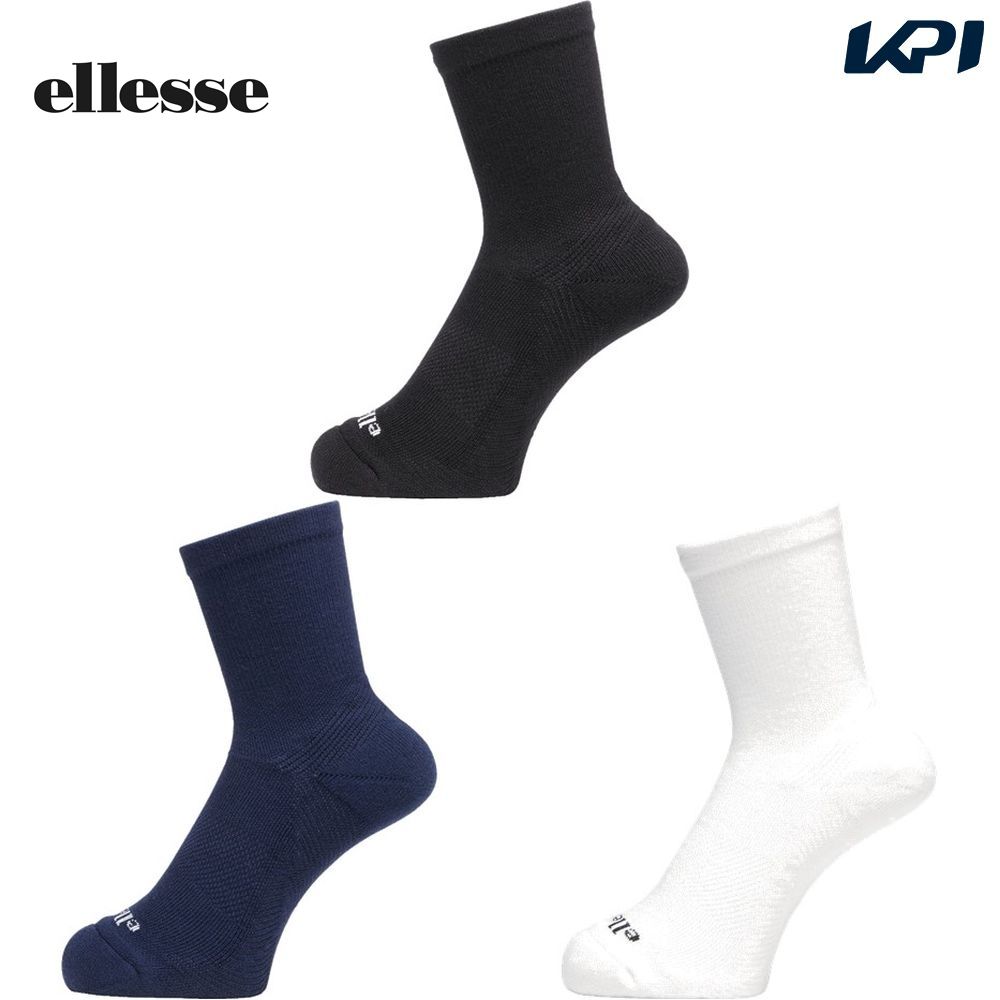 エレッセ Ellesse テニスウェア メンズ   フットサポートレギュラーレングスパイルソックス ES924180 2024SS