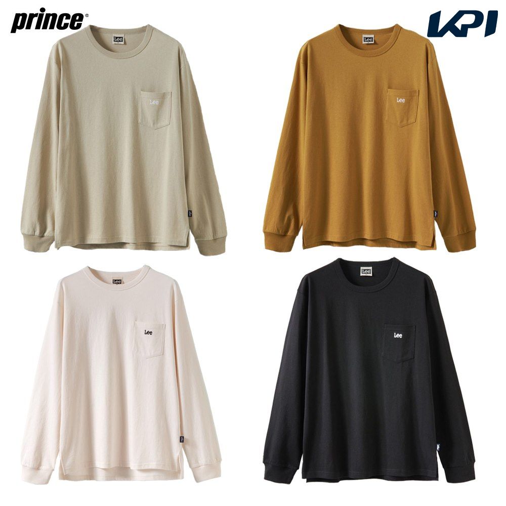 プリンス Prince × Lee コラボ テニスウェア ユニセックス ロゴロングスリーブシャツ LT4054 ベストセラー