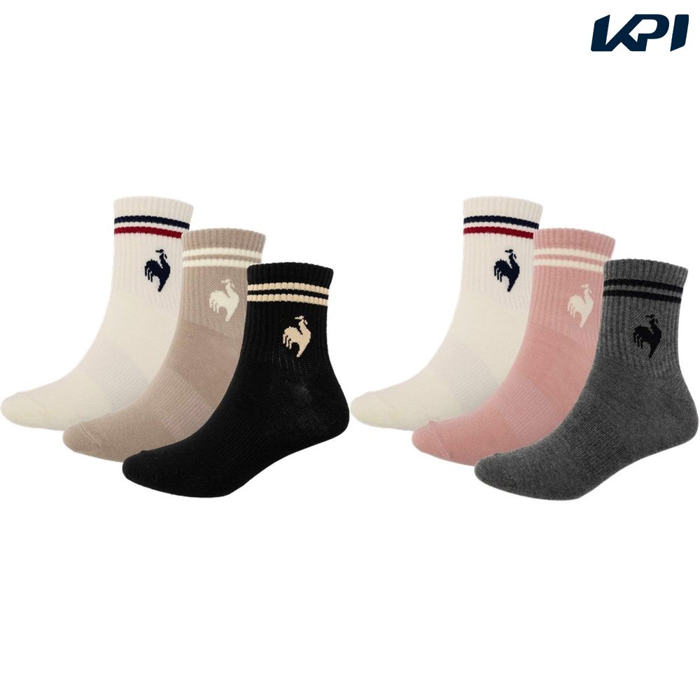 ルコック le coq sportif フィットネスアクセサリー ユニセックス   3Pソックス ショート丈  LT5SSO11U