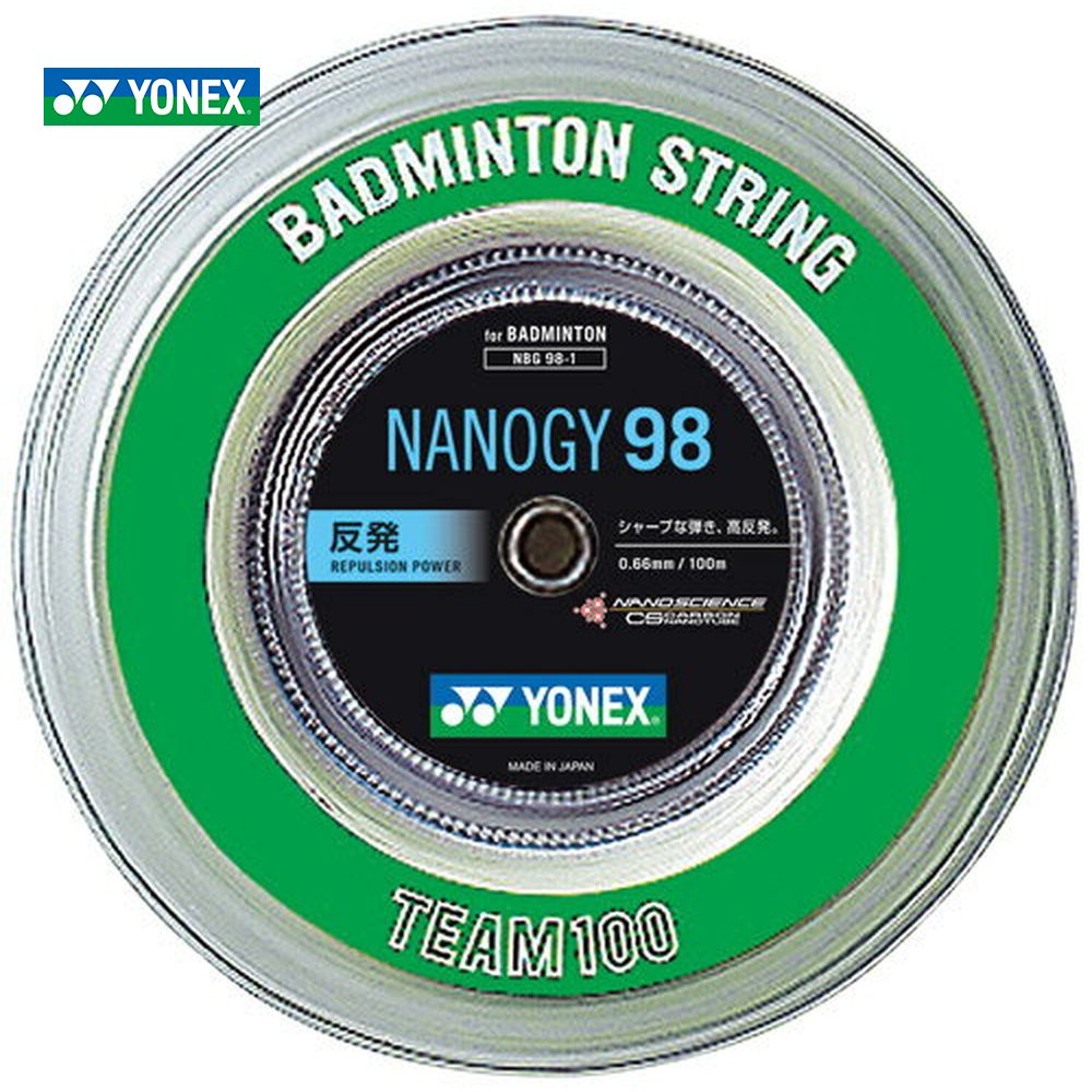 YONEX ヨネックス 「ナノジー98 NANOGY 98 [100mロール] NBG98-1」バドミントンストリング ガット