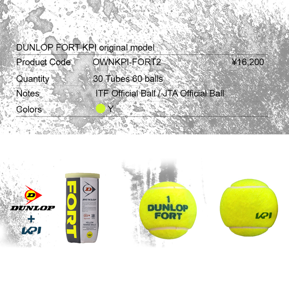 「KPIオリジナルモデル」「新パッケージ」DUNLOP ダンロップ 「FORT フォート [2個入]1箱 30缶/60球 KPIロゴ」テニスボール 「KPI限定」『即日出荷』_2