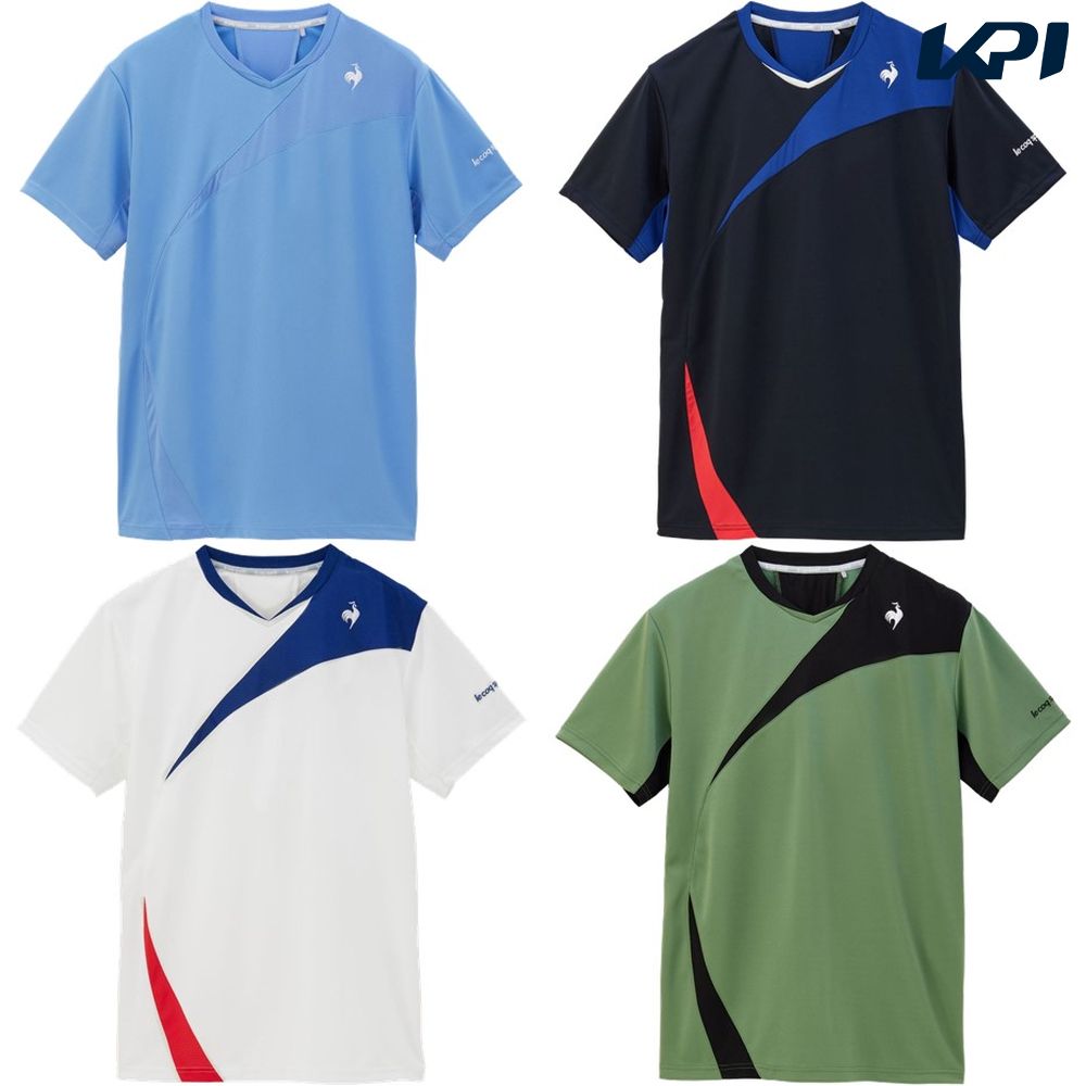 ルコック le coq sportif テニスウェア メンズ   素材切替ゲームシャツ QTMXJA04 2024SS