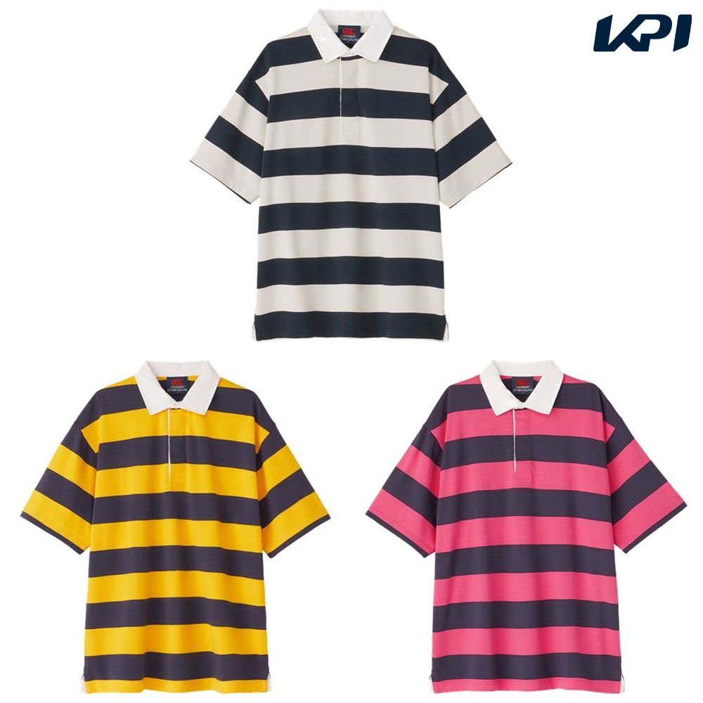 カンタベリー CANTERBURY ラグビーウェア ユニセックス S/S 2.5INCH STRIPE RUGBY JERSEY RA34136 2024SS