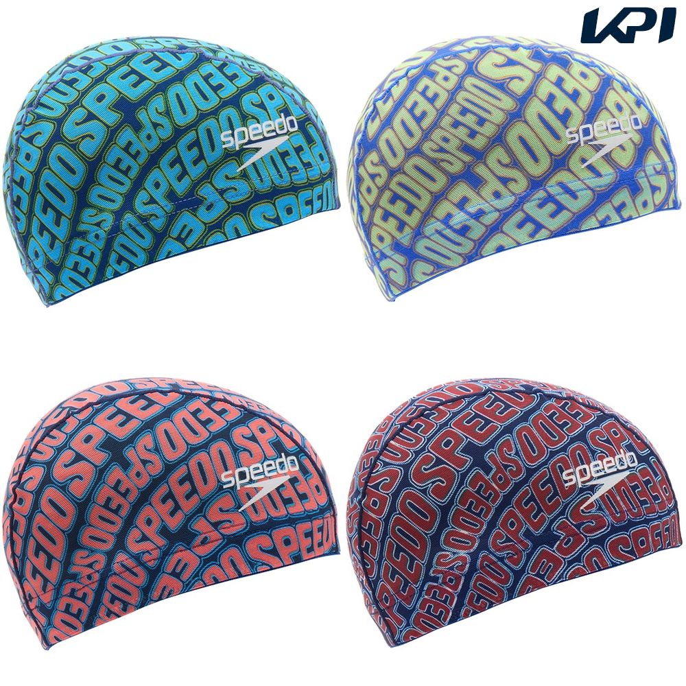 スピード Speedo 水泳アクセサリー ユニセックス   ウェーブロゴメッシュキャップ SE12502