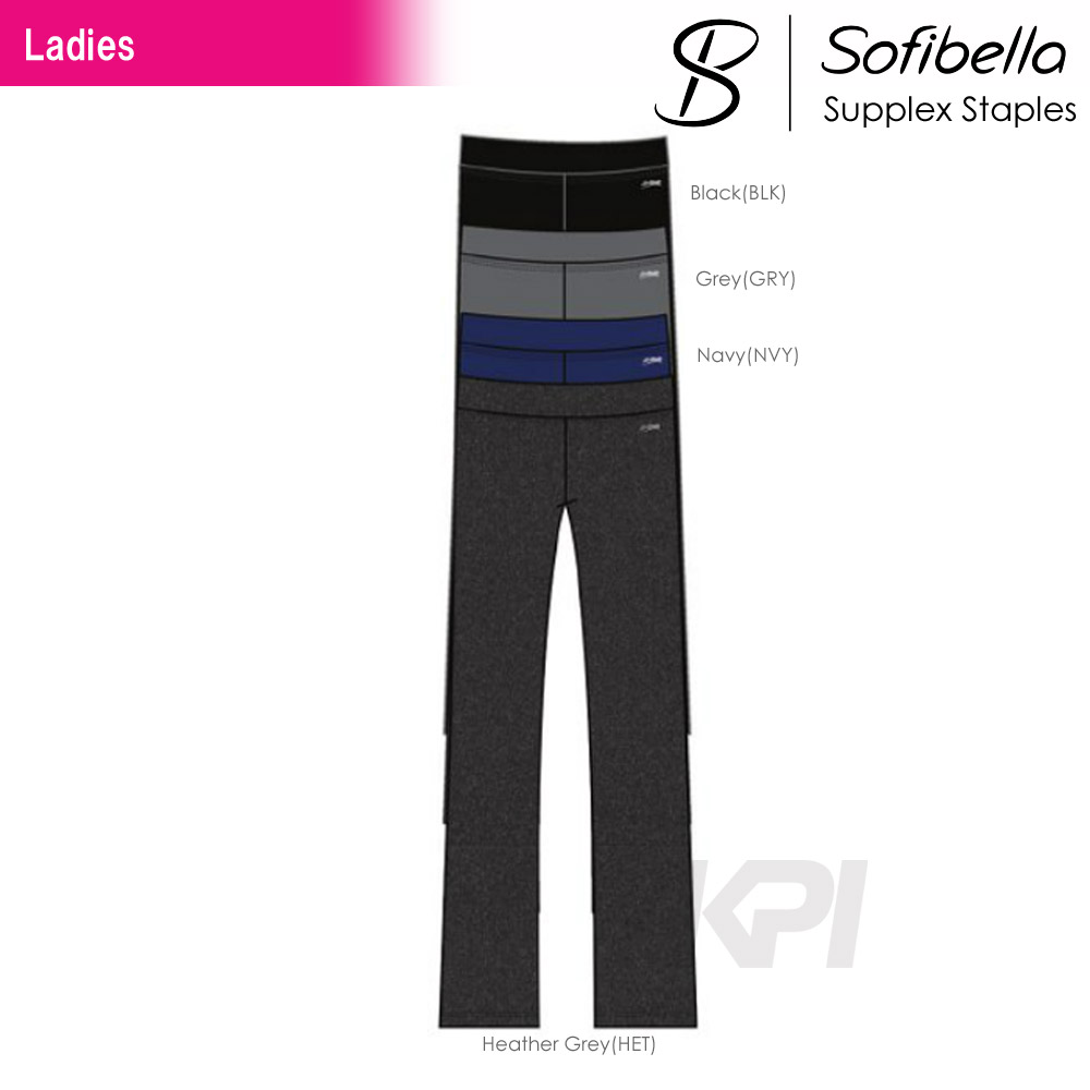 Sofibella ソフィベラ 「Supplex Staples サプレックスコレクション 　Regular Pant SU9027」フィットネスウェア＆テニスウェア「SSウェア」『即日出荷』