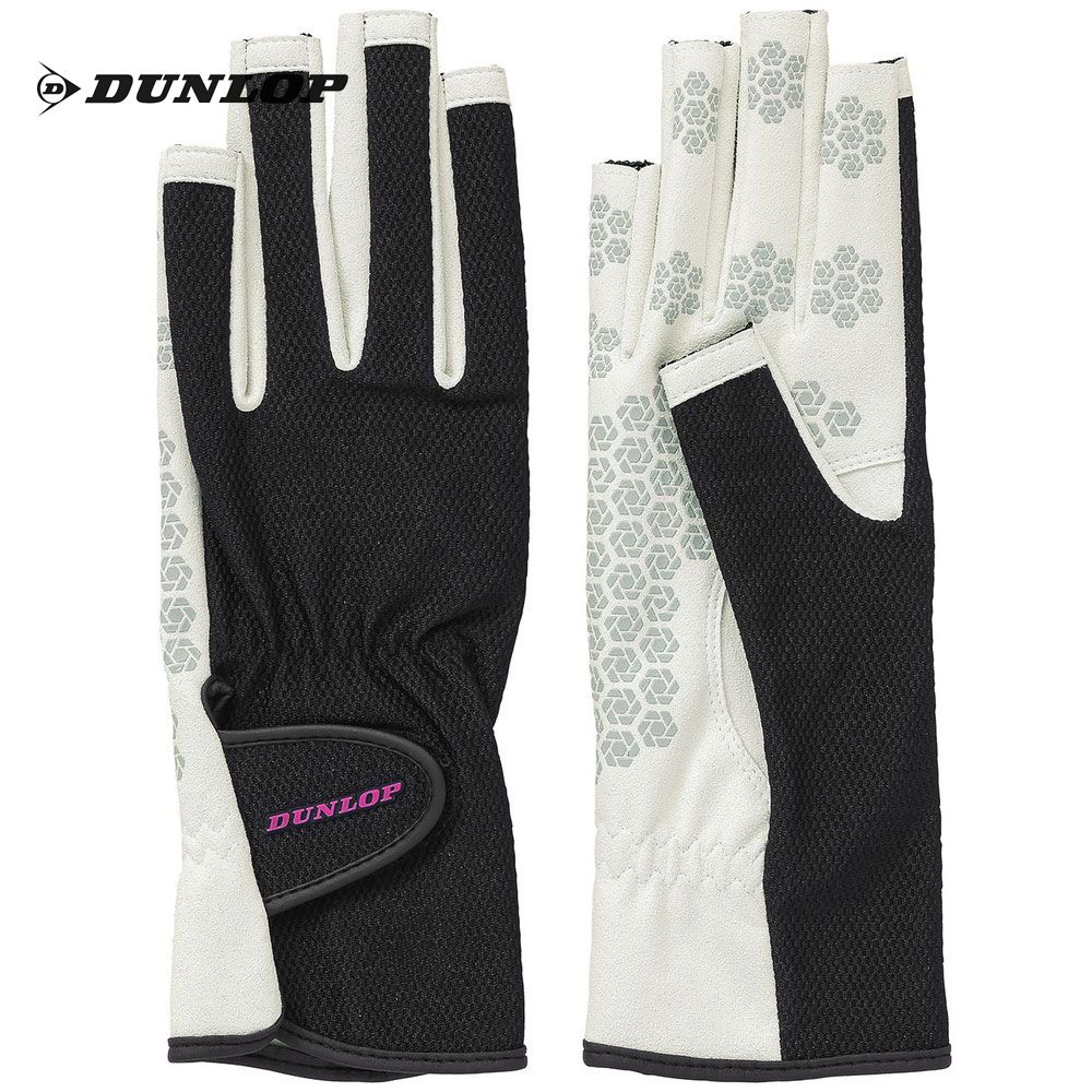 「最短当日出荷」ダンロップ DUNLOP テニスアクセサリー レディース シリコンプリントグローブ 両手セット ネイルスルータイプ TGG-0136W