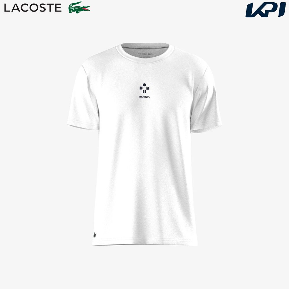 『即日出荷』ラコステ LACOSTE テニスウェア メンズ   『ダニール・メドベージェフ』シグネチャープリントドライTシャツ TH9447-10-001 2024FW