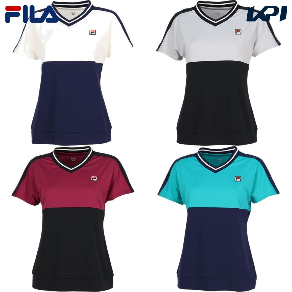 フィラ FILA テニスウェア レディース ゲームシャツ VL2707 2023FW｜sportsshop